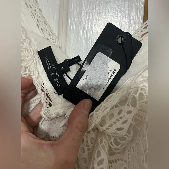 RAG & BONE Aleah Crochet V Neck Mini Dress - Picture 9 of 9